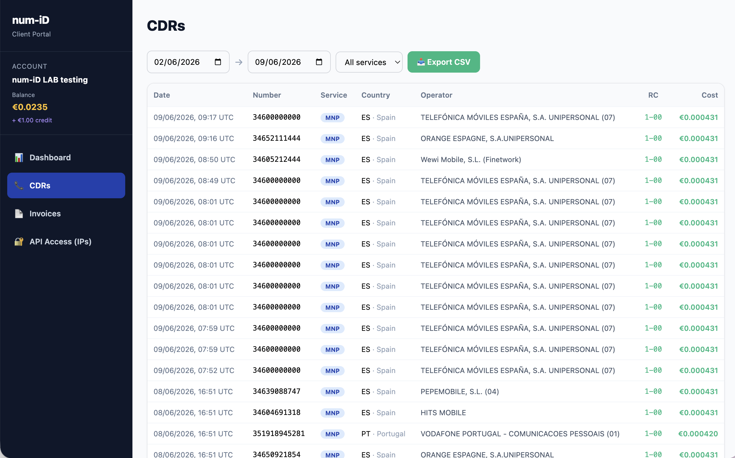 num-iD portal queries view